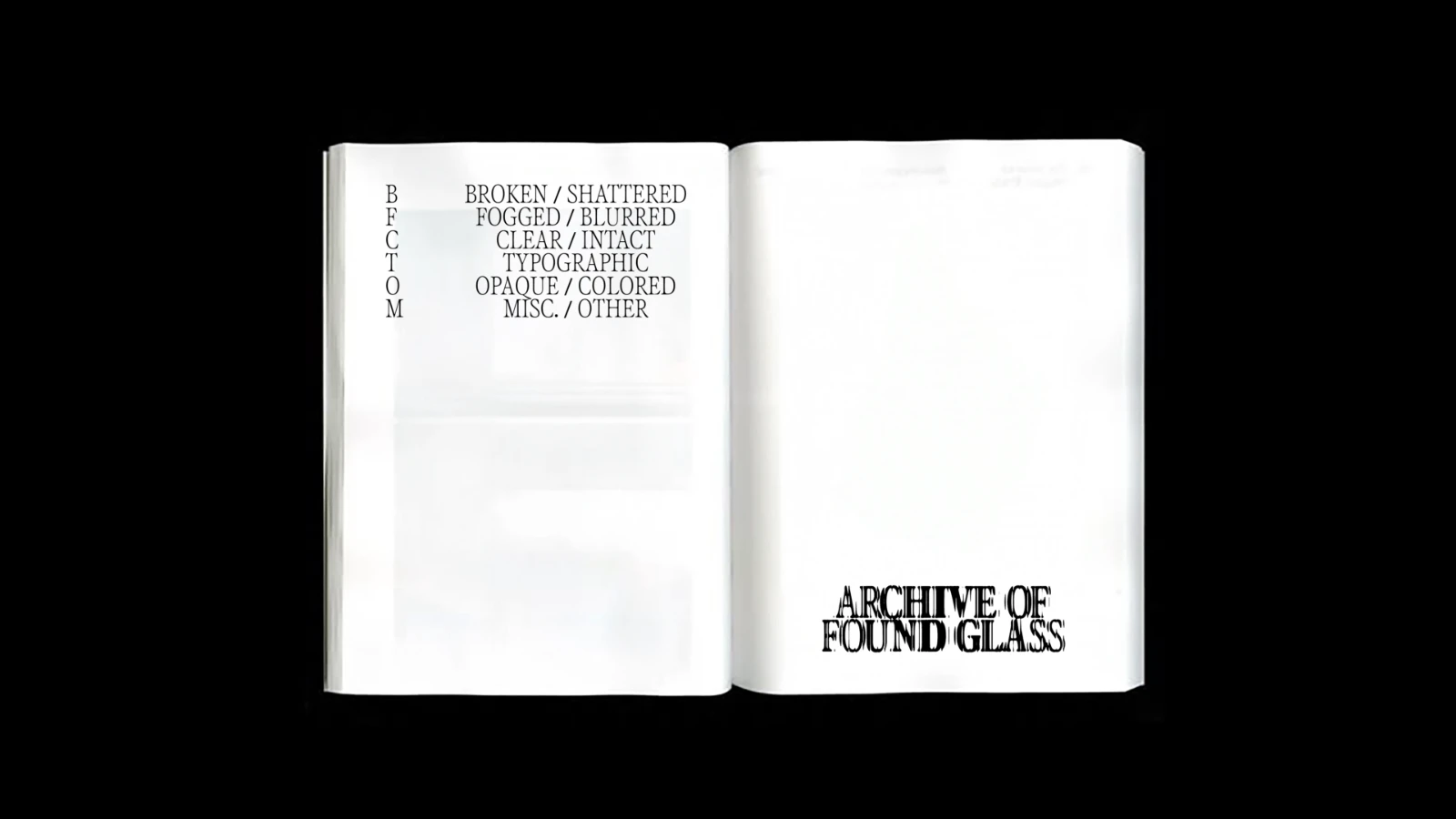 Book spread showing concept