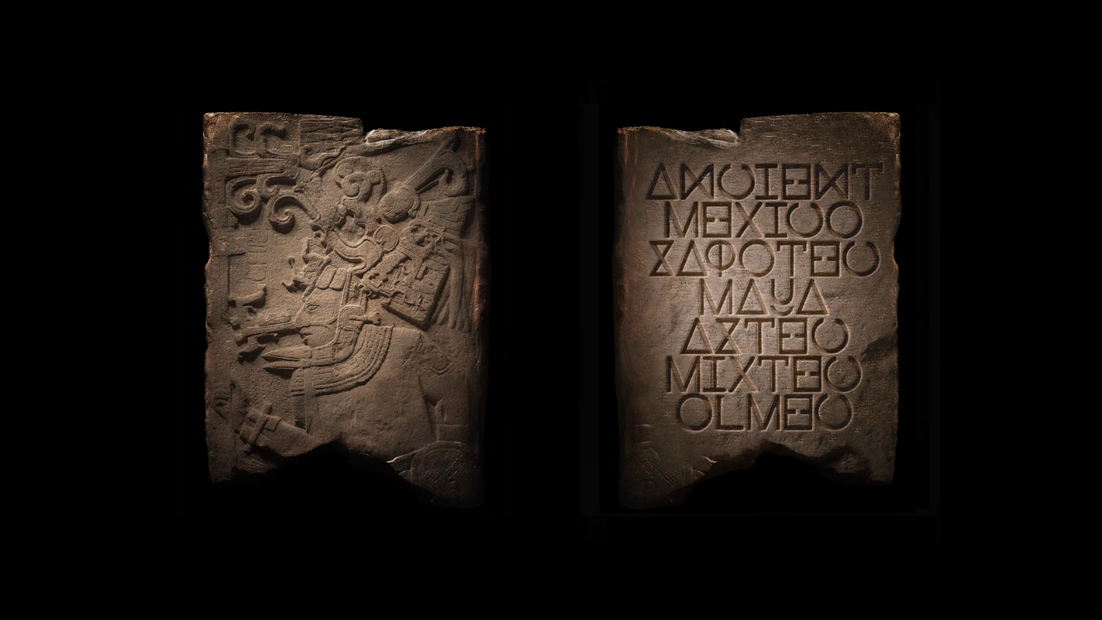 Museum exhibit and sample of designer's typeface