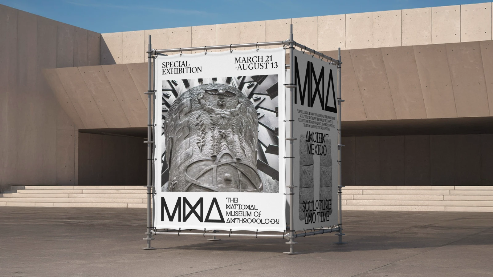 Exterior square banner